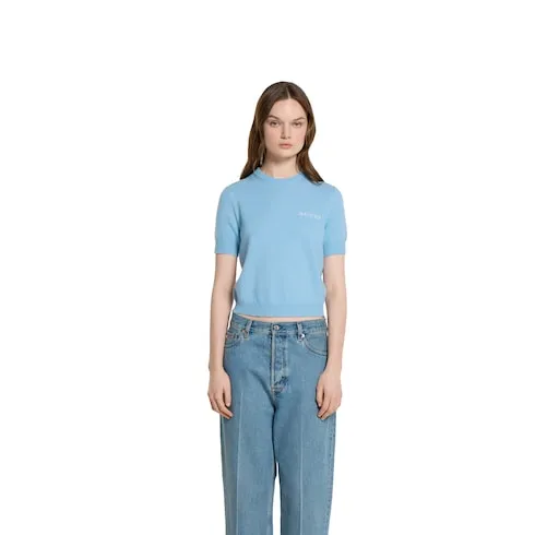 Cashmere Top With Intarsia
