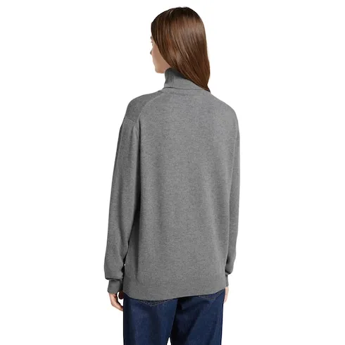 Cashmere Turtleneck With Intarsia