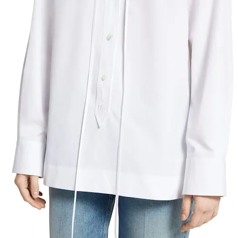 Cotton Poplin Shirt With Embroidery