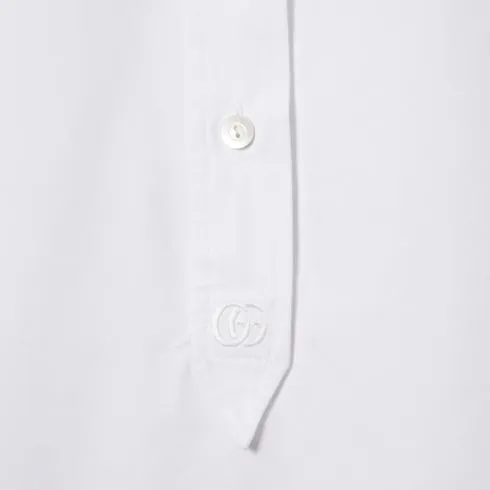 Cotton Poplin Shirt With Embroidery
