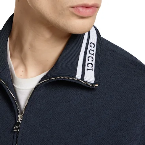 Gg Technical Jersey Zip Jacket