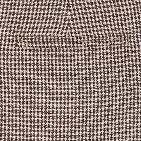 Gingham Wool Skirt With Embroidery