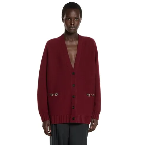 Cashmere Wool Cardigan With Horsebit