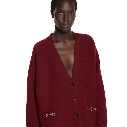 Cashmere Wool Cardigan With Horsebit