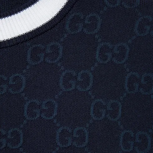 Gg Fine Cotton Jacquard Top