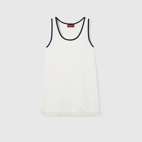 Gg Fine Cotton Jacquard Dress