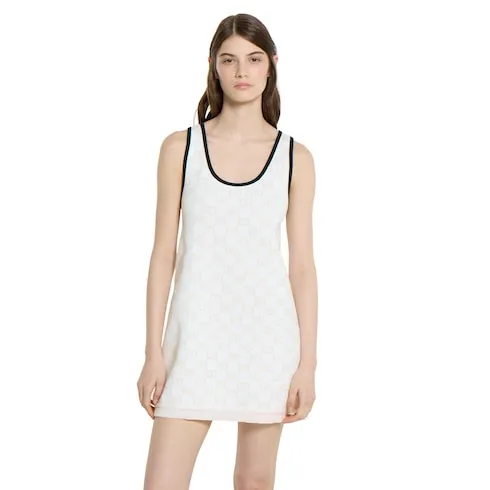 Gg Fine Cotton Jacquard Dress