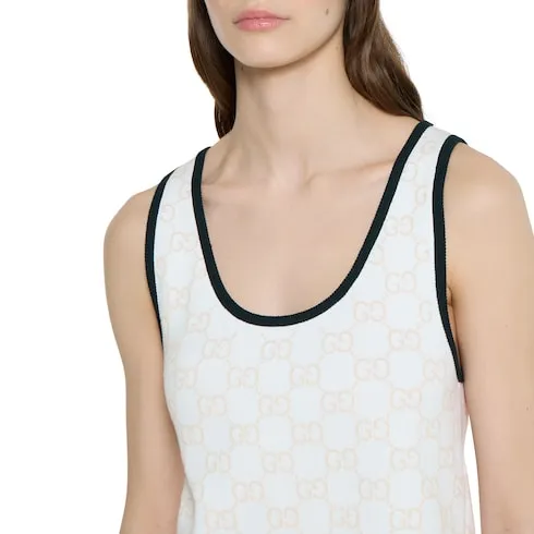 Gg Fine Cotton Jacquard Dress