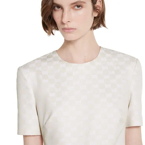 Gg Cotton Gabardine Dress