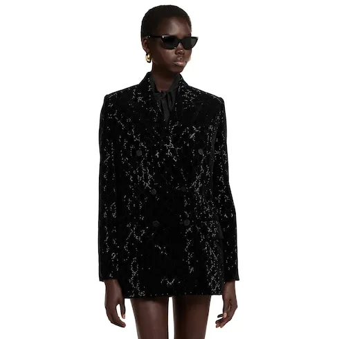 Embroidered Cotton Velvet Jacket