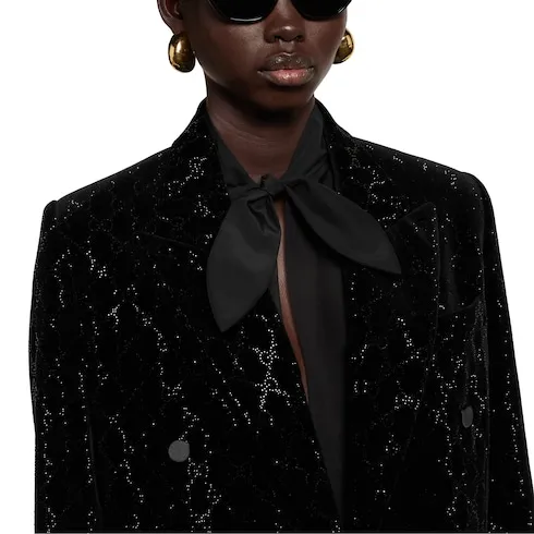 Embroidered Cotton Velvet Jacket