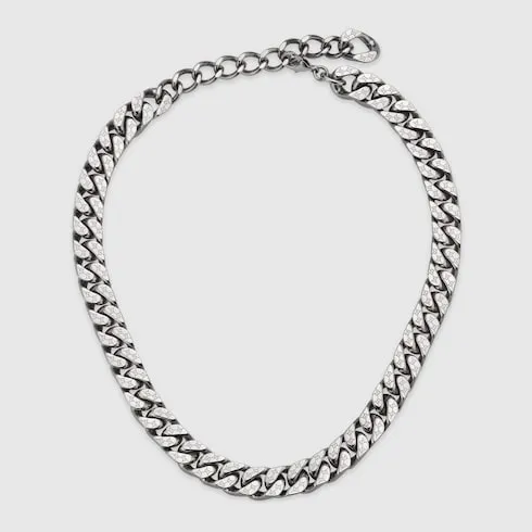 Gucci Signature Engraved Chain Necklace
