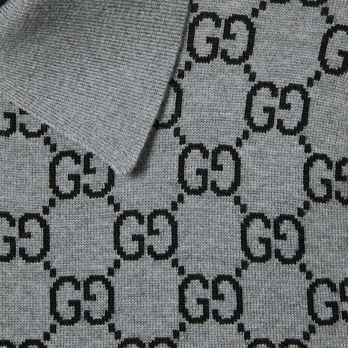Gg Wool Jacquard Polo Dress