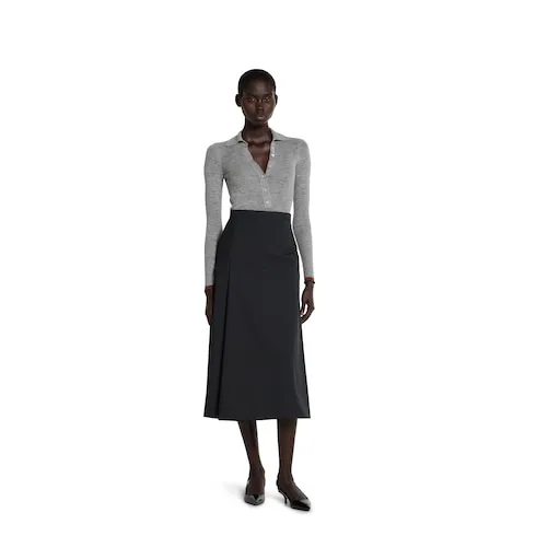 Wool Skirt With Embroidery