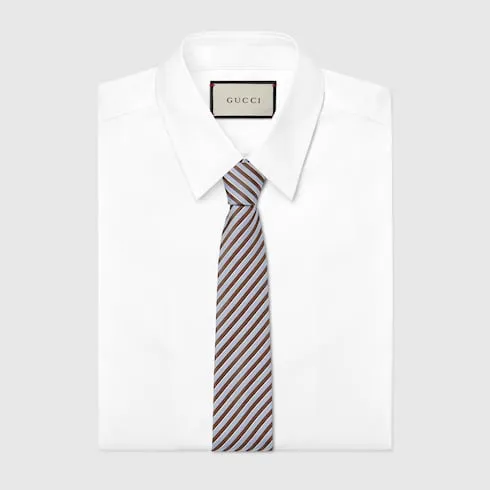 Striped Silk Jacquard Tie