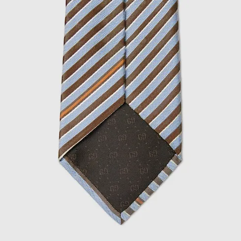 Striped Silk Jacquard Tie
