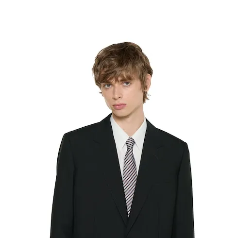 Striped Silk Jacquard Tie