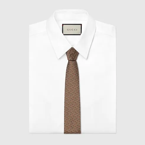Horsebit Silk Jacquard Tie