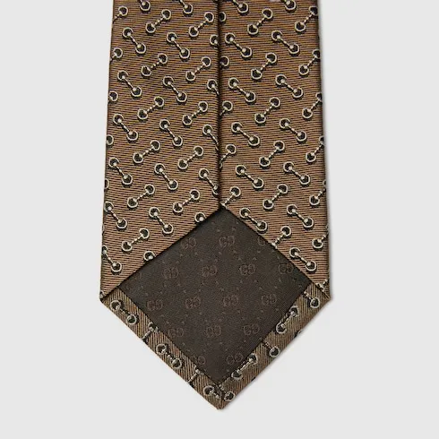 Horsebit Silk Jacquard Tie
