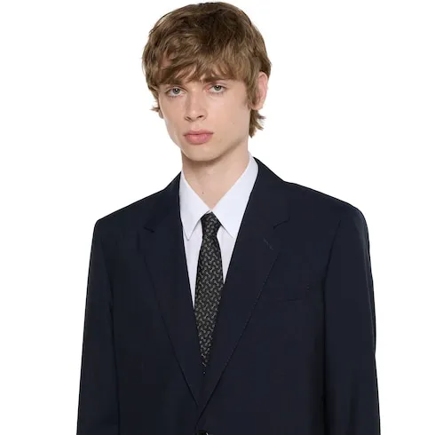 Horsebit Silk Jacquard Tie