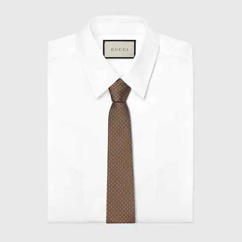 Gg Silk Jacquard Tie