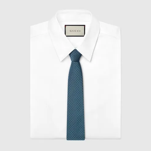 Gg Silk Jacquard Tie