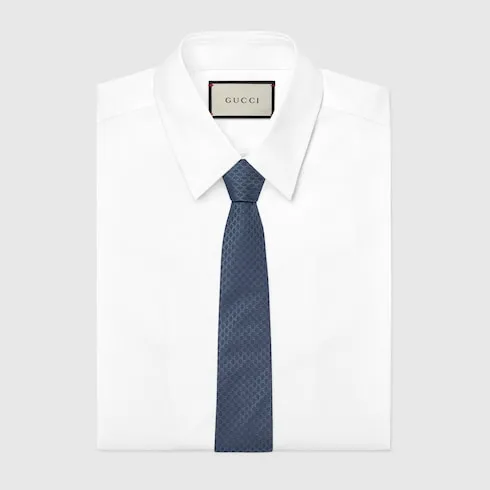 Gg Silk Jacquard Tie
