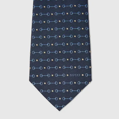 Horsebit Silk Jacquard Tie