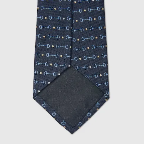 Horsebit Silk Jacquard Tie