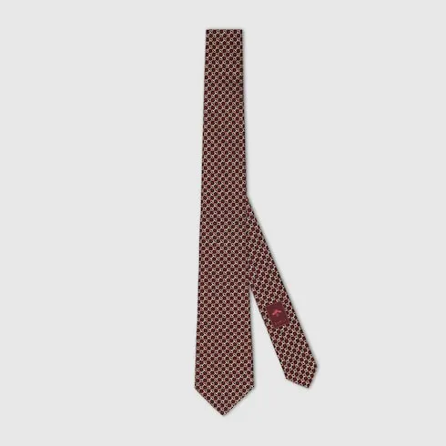 Horsebit Silk Jacquard Tie