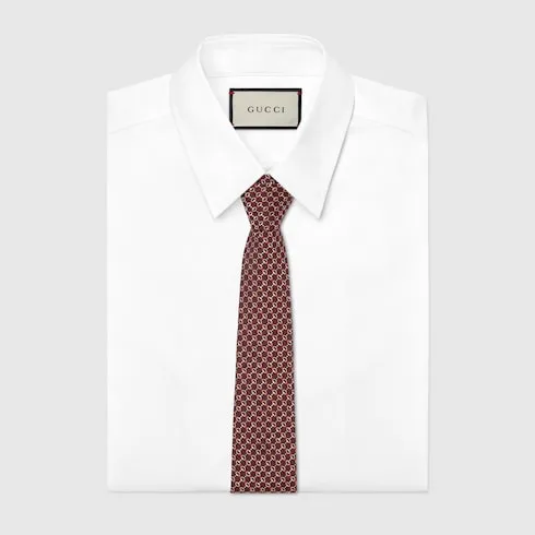 Horsebit Silk Jacquard Tie