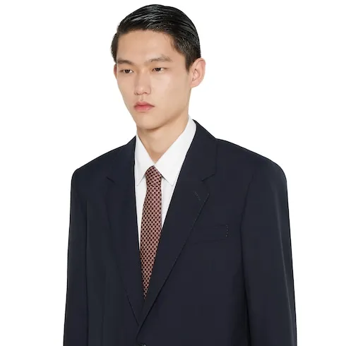 Horsebit Silk Jacquard Tie