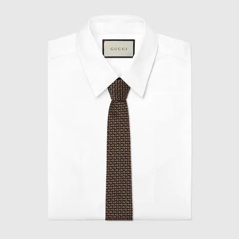 Double G Silk Jacquard Tie