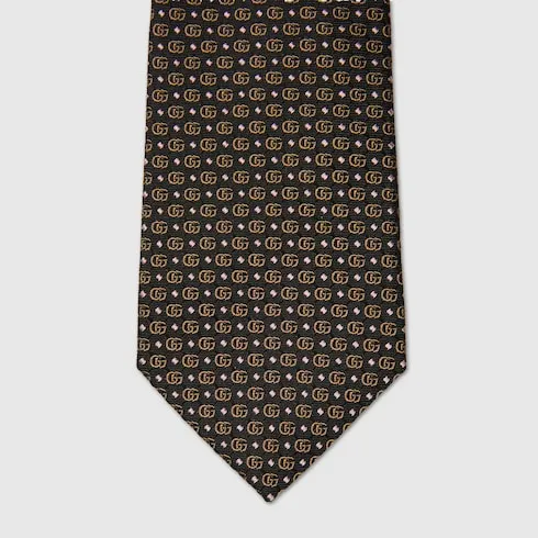 Double G Silk Jacquard Tie