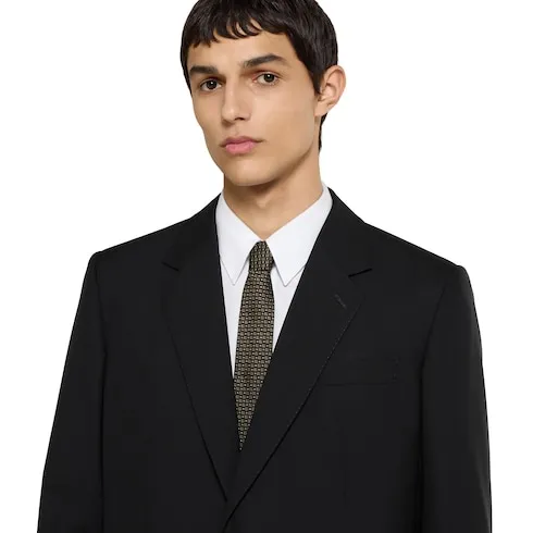 Double G Silk Jacquard Tie