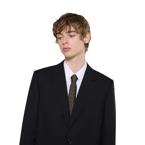 Horsebit Silk Jacquard Tie