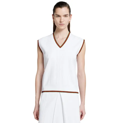 Vest Top With Web Trim
