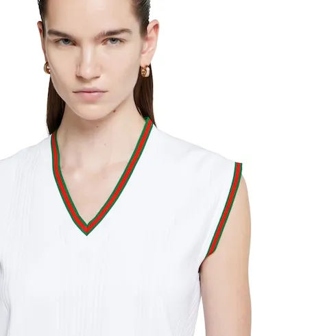 Vest Top With Web Trim