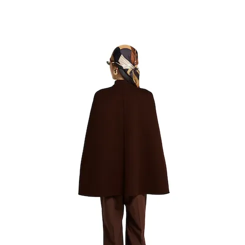 Silk Wool Cape With Horsebit