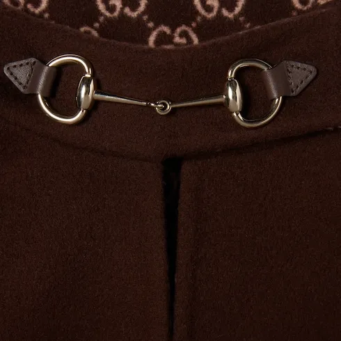 Silk Wool Cape With Horsebit