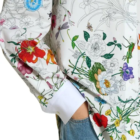 Printed Cotton Poplin Shirt