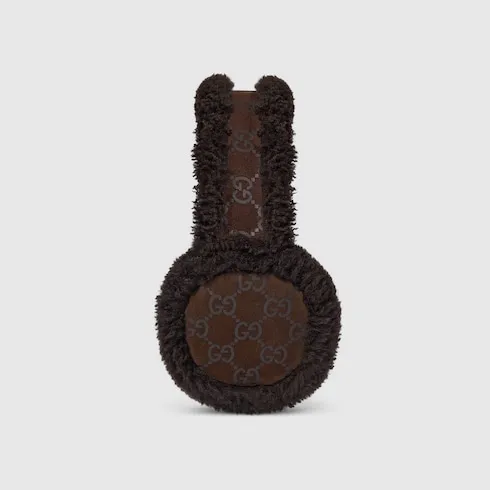Gg Suede And Merino Wool Ear Muffs