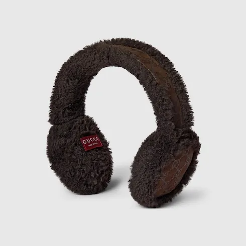 Gg Suede And Merino Wool Ear Muffs