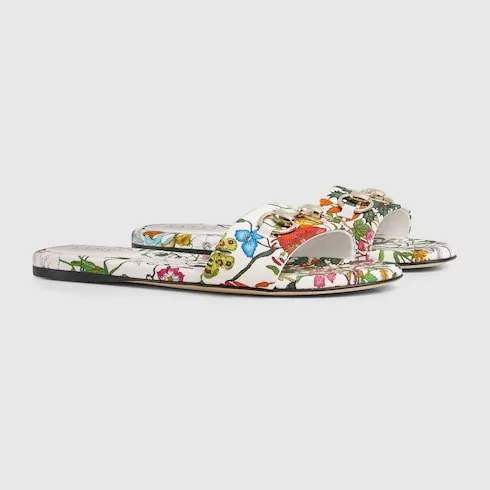 Slide Sandal With Horsebit