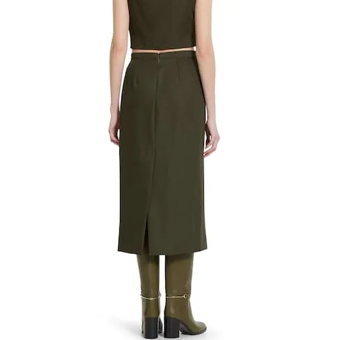 Wool Mohair Skirt With Embroidery