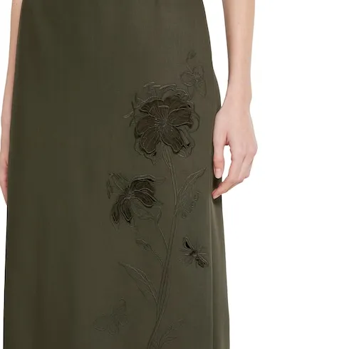 Wool Mohair Skirt With Embroidery