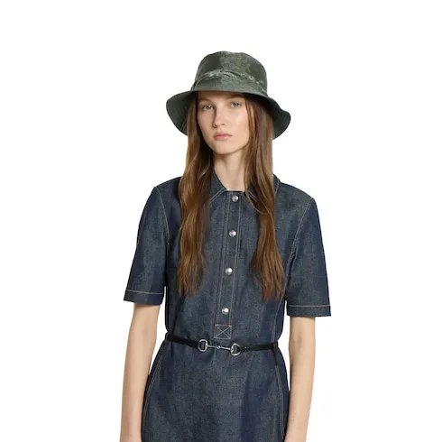 Reversible Gg Nylon Bucket Hat