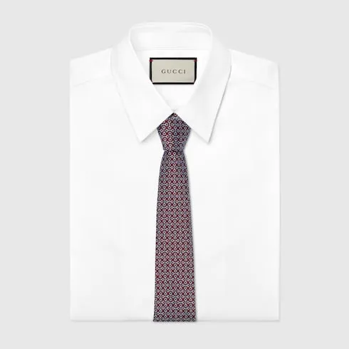 Horsebit Silk Jacquard Tie