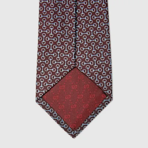 Horsebit Silk Jacquard Tie