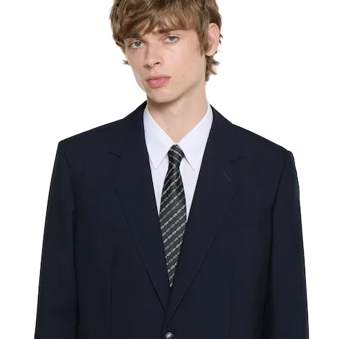 Horsebit Silk Jacquard Tie